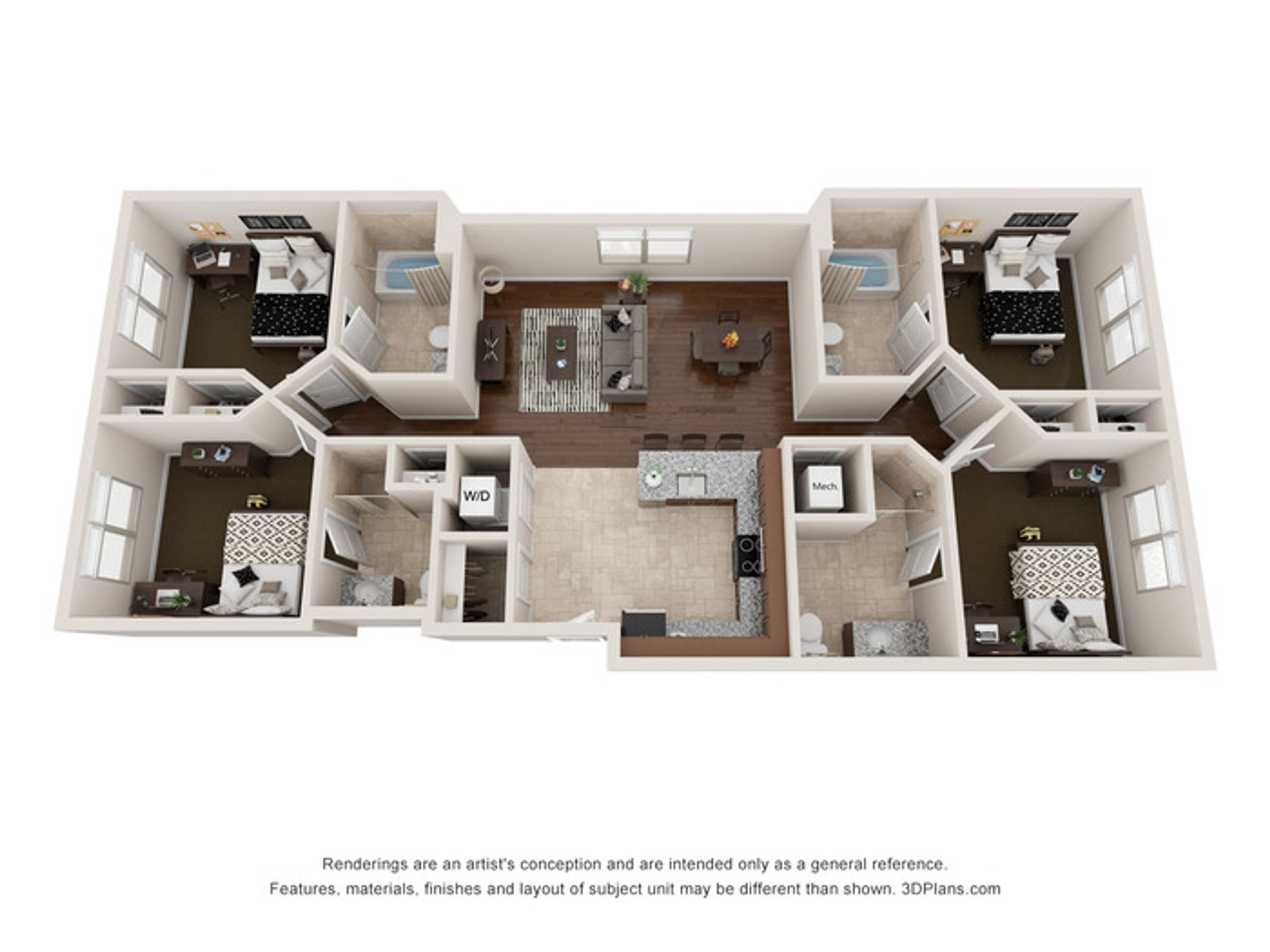 4 Bedroom Floorplan